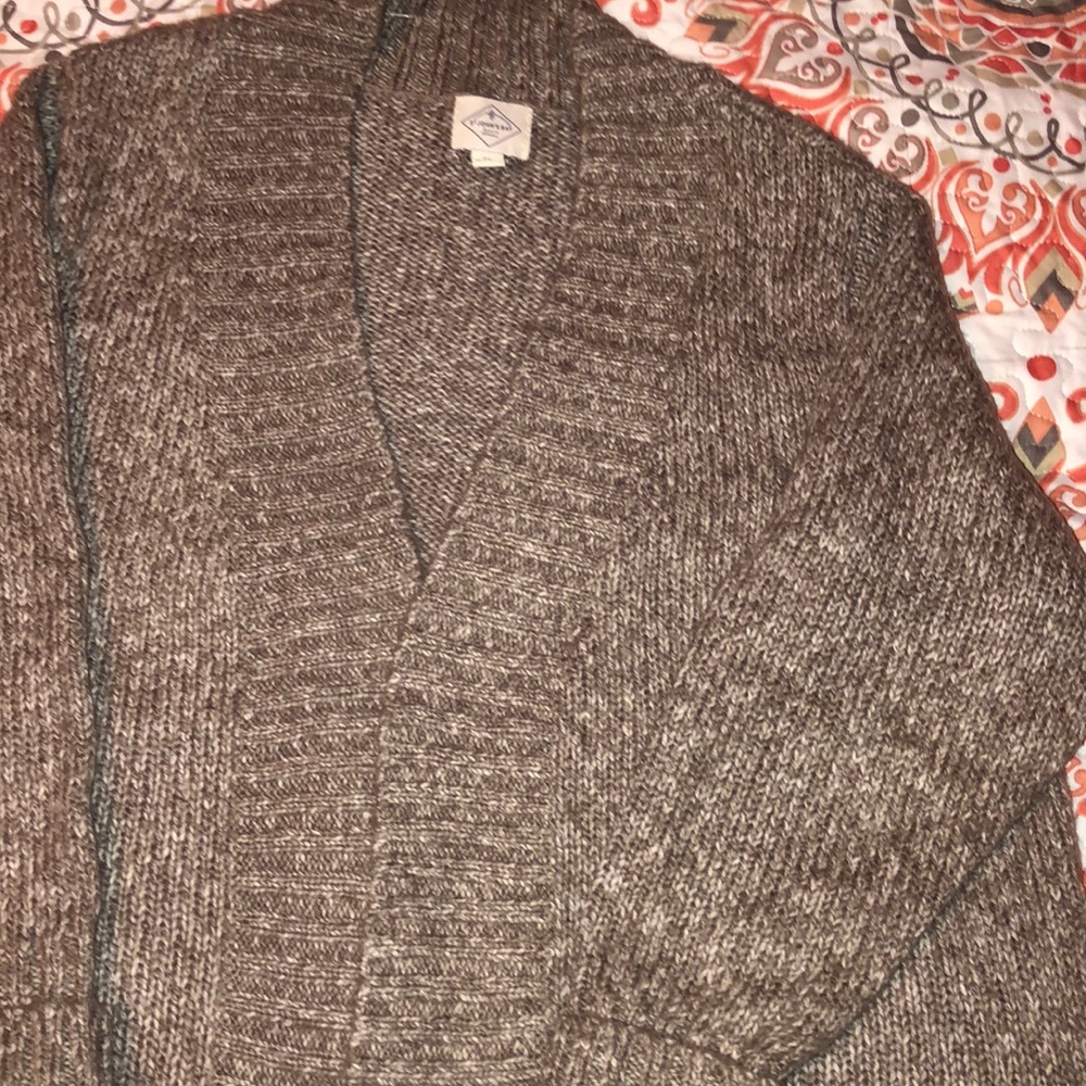 Brown and white 3X Cardigan sweater